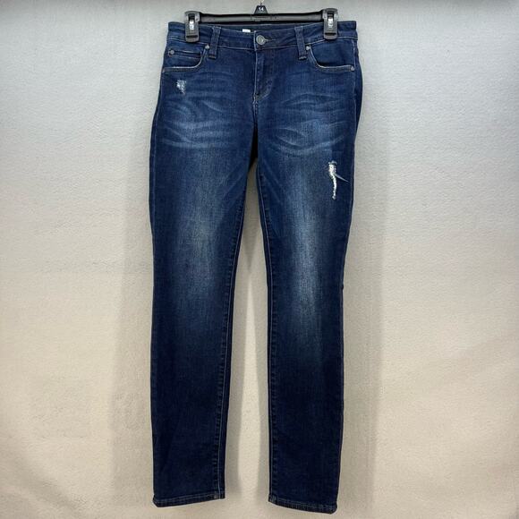 Kut From The Kloth Jeans Women's 0 Dark Blue Catherine Boyfriend Preppy Normcore - Picture 1 of 16